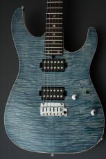 T's DST-Pro 24 5A Flame Maple -Trans Blue Denim / Steps White Matt Back-_3