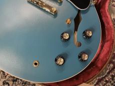 Gibson Demo Guitar Mod Collection ES-335 Small Block Inlay Metallic Cyan Satin Gold HW _2