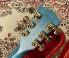 Gibson Demo Guitar Mod Collection ES-335 Small Block Inlay Metallic Cyan Satin Gold HW _6
