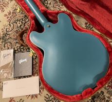 Gibson Demo Guitar Mod Collection ES-335 Small Block Inlay Metallic Cyan Satin Gold HW _8