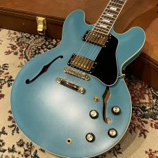 Gibson Demo Guitar Mod Collection ES-335 Small Block Inlay Metallic Cyan Satin Gold HW _9