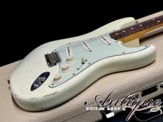 Fender Custom Shop MBS 1960 Stratocaster 2006 Olympic White Relic /Virgin Solder & Full-Original w/Original White Tolex Case Built by Greg Fessler "Brazilian Limited Release"_6