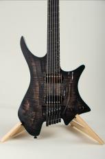 strandberg Boden J6 Custom Tremolo Spalted Maple Top  Rosewood Neck Trans Black 2021