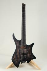 strandberg Boden J6 Custom Tremolo Spalted Maple Top  Rosewood Neck Trans Black 2021_2