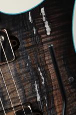 strandberg Boden J6 Custom Tremolo Spalted Maple Top  Rosewood Neck Trans Black 2021_10