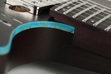 strandberg Boden J6 Custom Tremolo Spalted Maple Top  Rosewood Neck Trans Black 2021_11