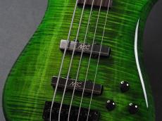 Warwick Masterbuilt Streamer LX5 5st Flame Maple ~Emeraude Green Transparent High Polish~_5