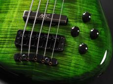 Warwick Masterbuilt Streamer LX5 5st Flame Maple ~Emeraude Green Transparent High Polish~_6