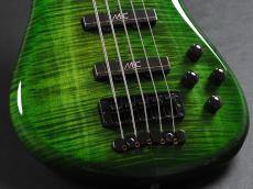 Warwick Masterbuilt Streamer LX5 5st Flame Maple ~Emeraude Green Transparent High Polish~_7