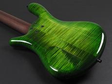 Warwick Masterbuilt Streamer LX5 5st Flame Maple ~Emeraude Green Transparent High Polish~_12