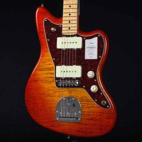Fender 2024 Collection Made in Japan Hybrid II Jazzmaster Maple Fingerboard ~Flame Sunset Orange Transparent~