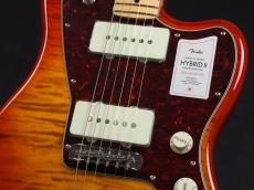 Fender 2024 Collection Made in Japan Hybrid II Jazzmaster Maple Fingerboard ~Flame Sunset Orange Transparent~_5