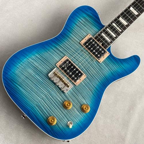 infinite Trad TLP / See-Through Blue Burst #2064 ≒3.36kg【極上フレイムメイプルTOP!】