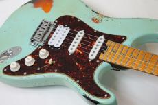 Shue Guitars New Classic S Time Machine 80 Rosewood Neck  /  Sonic Blue over Sunburst / 3.25kg_2