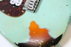 Shue Guitars New Classic S Time Machine 80 Rosewood Neck  /  Sonic Blue over Sunburst / 3.25kg_8