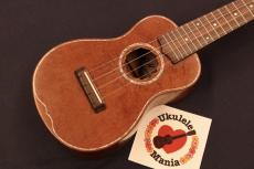 Antar Gecko (ヤモリ) Shell Inlay Quilted Sapeli Soprano #5668 