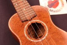 Antar Gecko (ヤモリ) Shell Inlay Quilted Sapeli Soprano #5668 _4