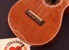 Antar Gecko (ヤモリ) Shell Inlay Quilted Sapeli Soprano #5668 _7