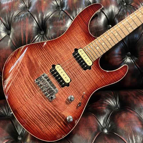 Suhr JE-Line Modern Plus Ash -Faded Trans Wine Red Burst-