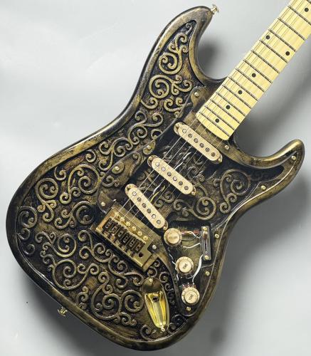 Martper Guitars Custom Shop ST Gold Glam 【スチームパンク】【3.36kg】