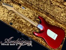 D'Pergo Custom Guitars Aged Vintage Classic 2009 Electric Candy Apple Red /Signature Neck w/Handwound-PU "Recovered Vintage Wood"_3