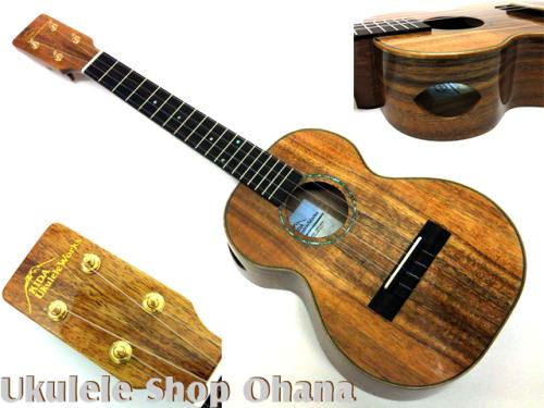KIDA UkuleleWorks テナー4弦 AAAハワイアンカーリーコア サイドホール仕様 #178