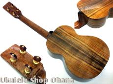 KIDA UkuleleWorks テナー4弦 AAAハワイアンカーリーコア サイドホール仕様 #178_2