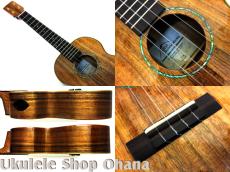 KIDA UkuleleWorks テナー4弦 AAAハワイアンカーリーコア サイドホール仕様 #178_4