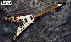 Epiphone JIMI HENDRIX PAINTED V Epiphone Inspired by Gibson Custom Shop Jimi Hendrix "Love Drops" Flying_5