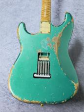 XOTiC XSC-2 Master Grade Flame Maple Neck Heavy Aged Gold Parts~ Sherwood Green~ #4103_9