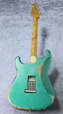 XOTiC XSC-2 Master Grade Flame Maple Neck Heavy Aged Gold Parts~ Sherwood Green~ #4103_10