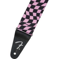 Fender Wavy Checkerboard Polyester Strap Pink_2