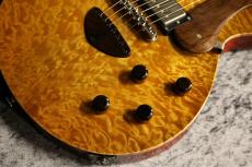 Bizen Works Custom Order Grain Arced BRW Limited Quilted Maple Top Brazilian Rosewood Neck Lemon Burst_3