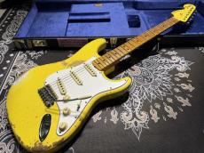 Fender Custom Shop Fender Custom Shop '69 Stratocaster Heavy Relic Reverse Headstock / Aged Canary Yellow_2
