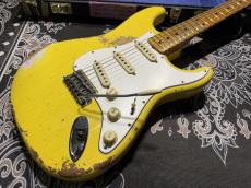 Fender Custom Shop Fender Custom Shop '69 Stratocaster Heavy Relic Reverse Headstock / Aged Canary Yellow_3
