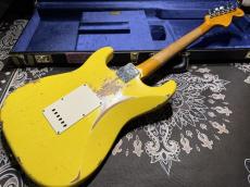 Fender Custom Shop Fender Custom Shop '69 Stratocaster Heavy Relic Reverse Headstock / Aged Canary Yellow_6