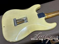 Fender Stratocaster 1956 "Original" White Blonde w/Ash Body /Virgin Solder & Original Black Bobbin PU 3.49kg "Ultra Rare 50's Custom Order Color"_5