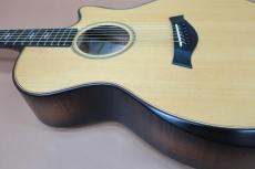 Taylor Builder’s Edition 614ce / Terrified Sitka Spruce Top・Solid Flamed Maple Side and Back・Beveled Cutaway・Scepter Inlay・Ebony Fingerboard and Bridge・V-Class Bracing・With Pickup System ES-2・Silent Satin Fi_12