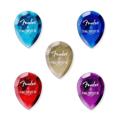 Fender FINAL FANTASY XIV CRYSTAL SHARDS ピックセット 5枚入り(各色1枚) 特別限定モデルファイナルファンタジー