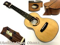 Chisel Ukulele コンサート シンボディ サイドホール シトカスプルース/アフリカン・マホガニー #072