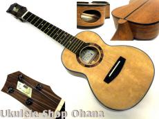 Chisel Ukulele Chisel Ukulele コンサート スリムボディ サイドホール シトカスプルース/アフリカン・マホガニー #073