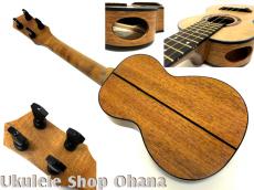 Chisel Ukulele Chisel Ukulele コンサート スリムボディ サイドホール シトカスプルース/アフリカン・マホガニー #073_2
