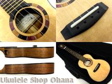 Chisel Ukulele Chisel Ukulele コンサート スリムボディ サイドホール シトカスプルース/アフリカン・マホガニー #073_4