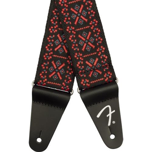 Fender Pasadena Woven Strap, Lattice Red, 2"