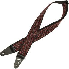 Fender Pasadena Woven Strap, Lattice Red, 2"_2