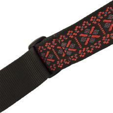 Fender Pasadena Woven Strap, Lattice Red, 2"_3