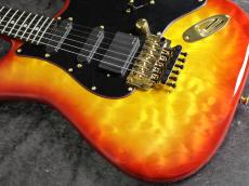 Provision STC-SLM Quilt Maple Cherry Sunburst 【エボニー指板】【キルトメイプルボディー】【ルカサーファン必見】_4