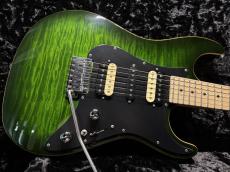 Suhr Suhr Standard Zebra PU / Matching HEAD / Lime Green Burst