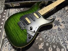 Suhr Suhr Standard Zebra PU / Matching HEAD / Lime Green Burst_3
