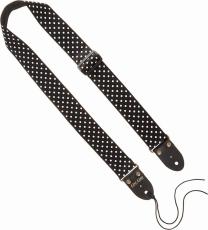 Live Line LS2000WBB ギターストラップ 水玉 モノクロ 日本製 ハンドメイド